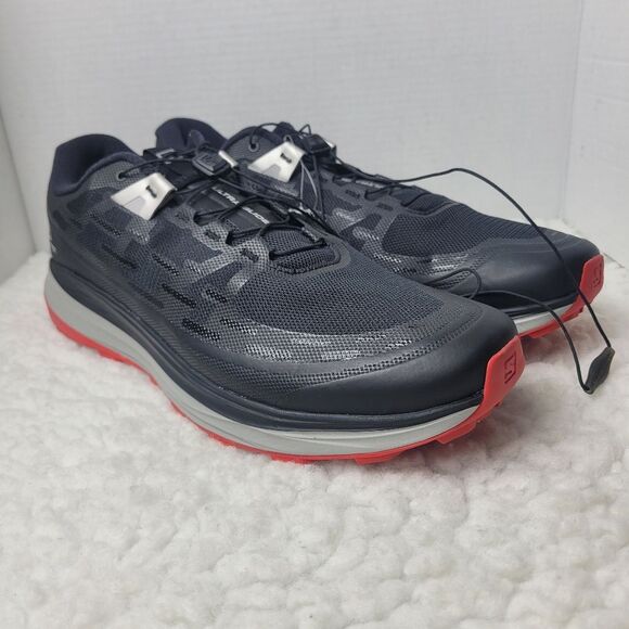 Salomon Ultra Glide Mens 14 Trail RunningHiking Shoes Black Alloy Goji Berry New - Picture 1 of 8